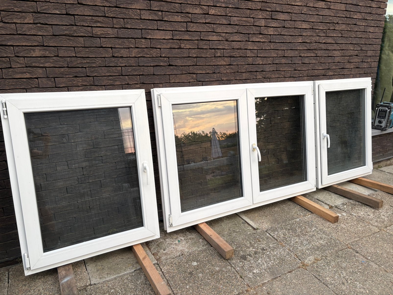 Pvc ramen, Doe-het-zelf en Bouw, Ophalen, Gebruikt, Gevelraam of Ruit, Dubbelglas
