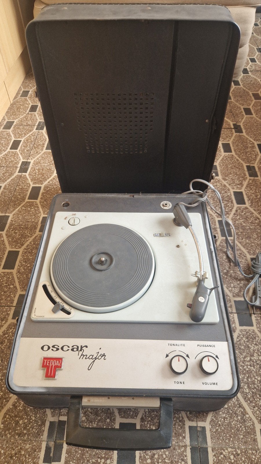 Vintage Teppaz Oscar Major., Audio, Tv en Foto, Platenspelers, Ophalen, Platenspeler