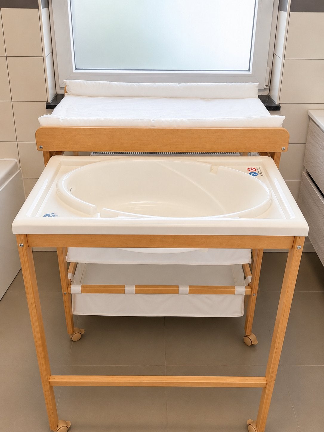 Combiné Table à Langer & Baignoire Bébé, Enlèvement, Comme neuf, Baignoire