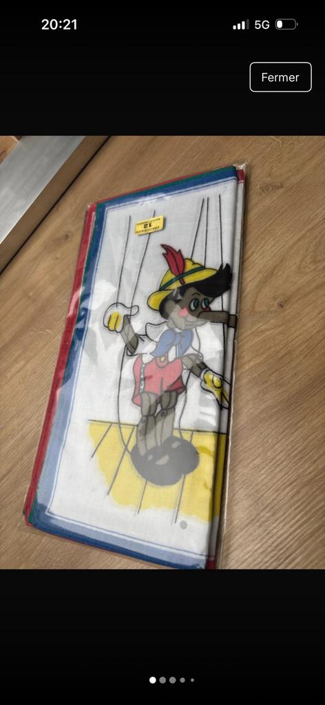 Pinocchio Mickey x 12 mouchoirs, Enlèvement ou Envoi, Neuf