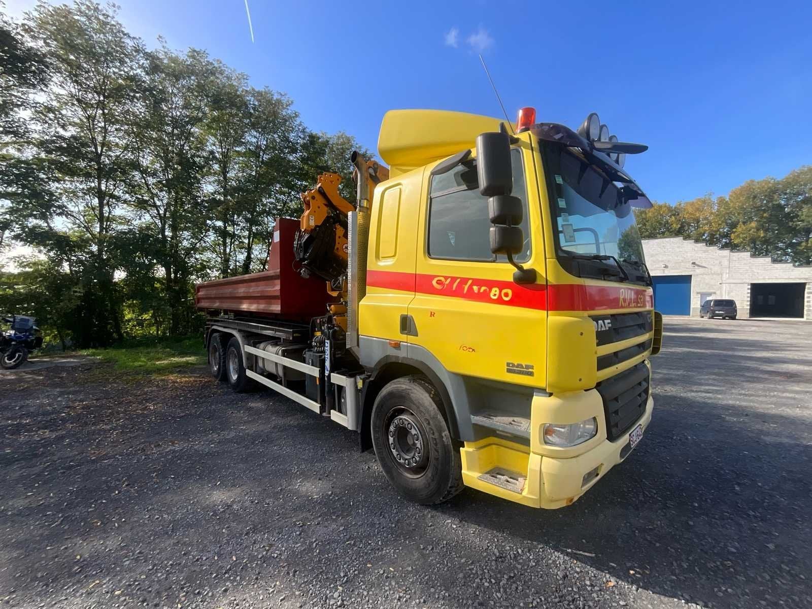 2003 DAF Cf85 DAF CF85 6x4 tipper + EFFER 145-11-4S kraan me, Auto's, Overige brandstoffen, Bedrijf, DAF, Te koop