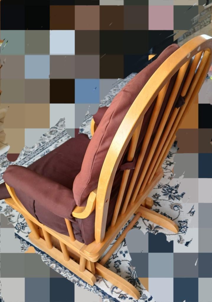 Schommelstoel, Huis en Inrichting, Stoelen, Gebruikt, Wit, Eén, Ophalen