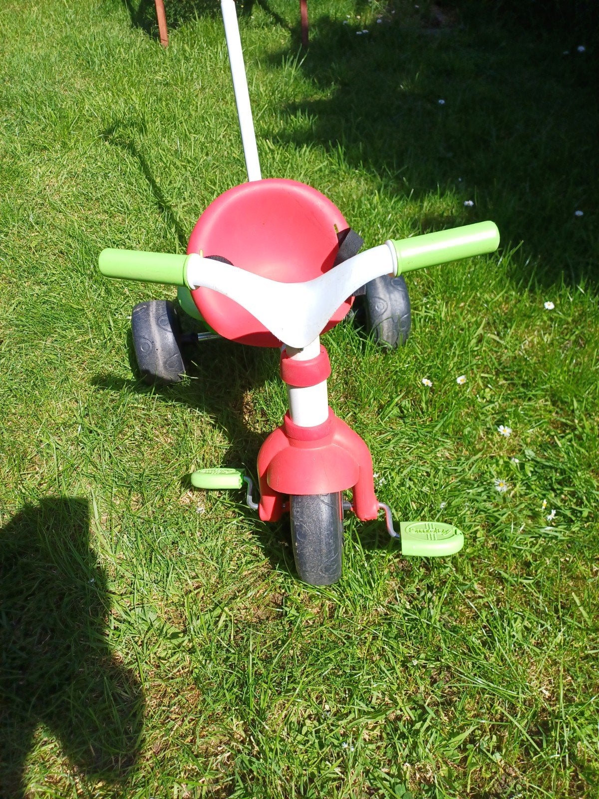 Smoby driewieler, Fietsen en Brommers, Fietsen | Driewielers, Ophalen, Gebruikt, Smoby, Duwstang