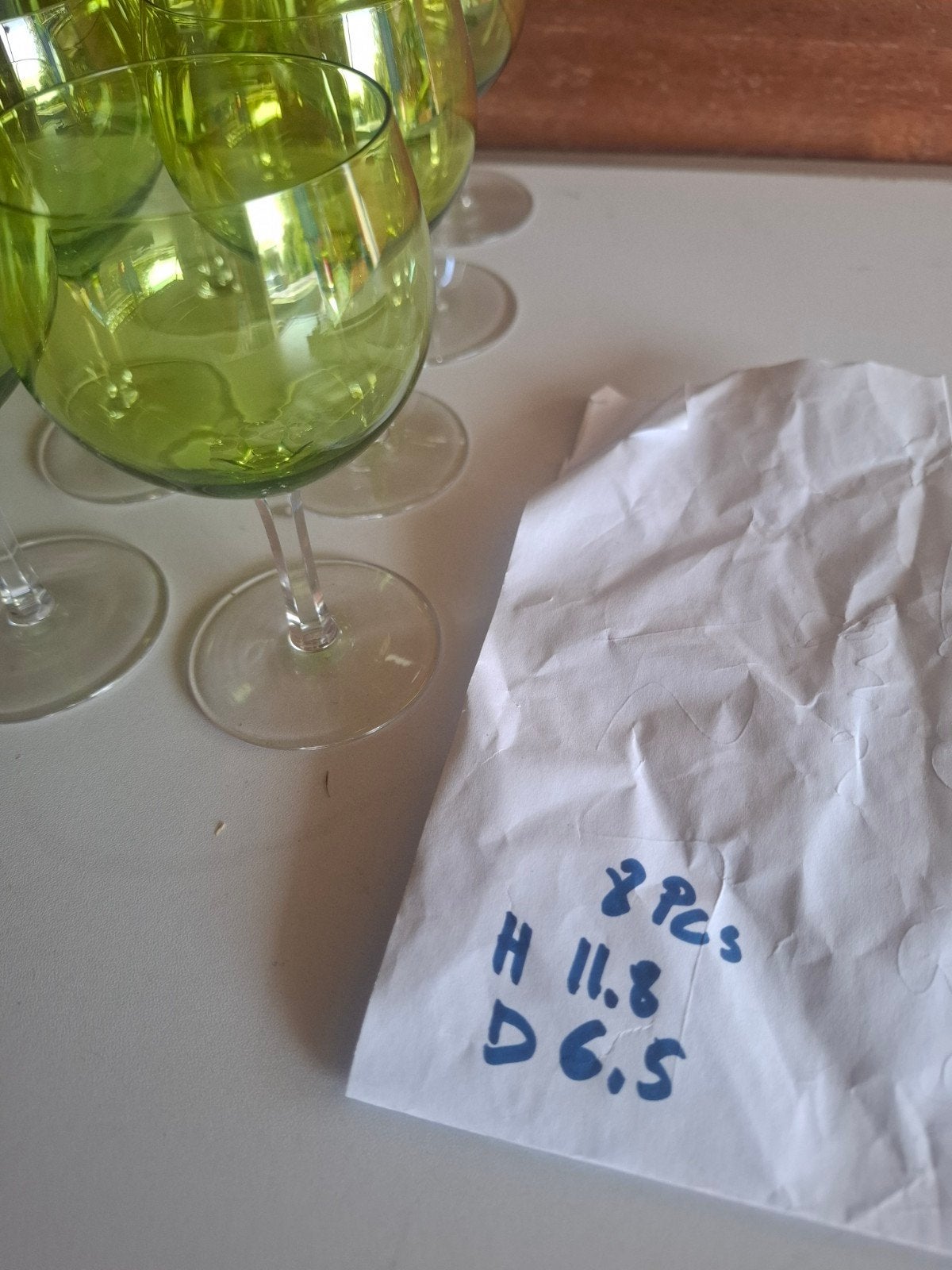 lot de 8 verres a vin en cristal, Antiquités & Art, Enlèvement ou Envoi