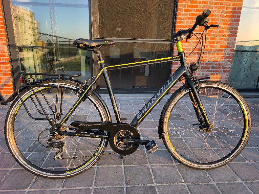 Herenfiets"Granville Terra" in mooie en uitstekende staat., Fietsen en Brommers, Ophalen, Velgrem, Versnellingen, Zo goed als nieuw