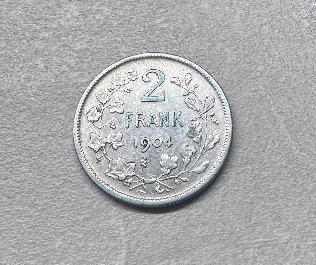 Pièce de 2 francs - Léopold II, Monnaie en vrac, Argent, Enlèvement, Argent
