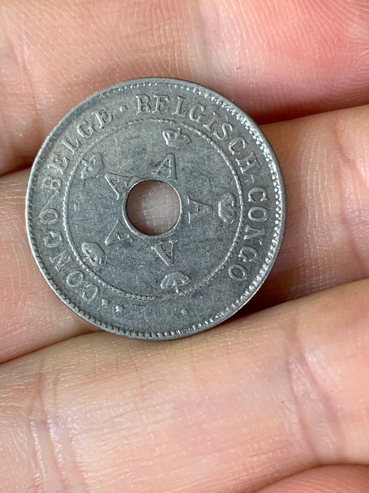 Munt 10 centimes munt uit Belgisch-Congo (1927), Ophalen of Verzenden
