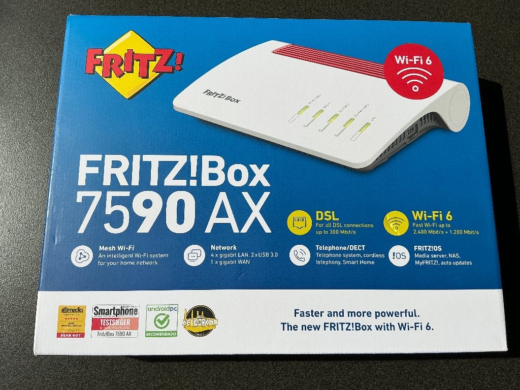 Fritz!box 7590 AX v2 Mesch en wifi 6 internet router geseald, Computers en Software, Routers en Modems, Ophalen of Verzenden, Nieuw