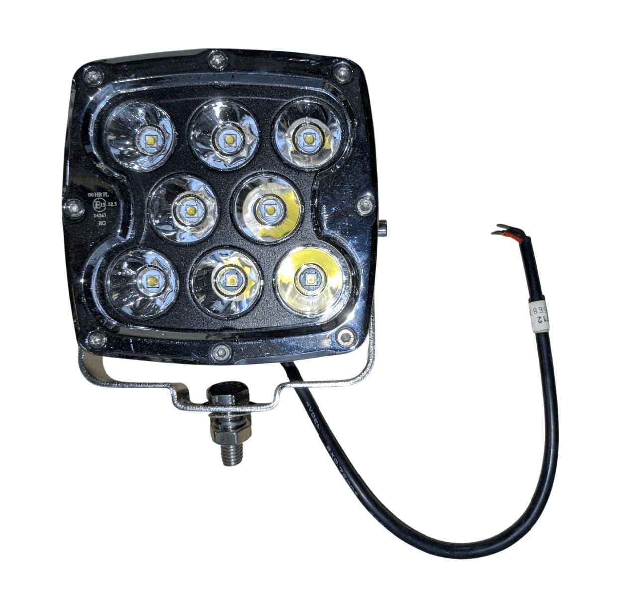 HALOGEEN 130X130 8XLED 5600 LM CHROOM 5'' VIERKANT 80W B0105, Auto-onderdelen, Overige merken, -, Verlichting, -