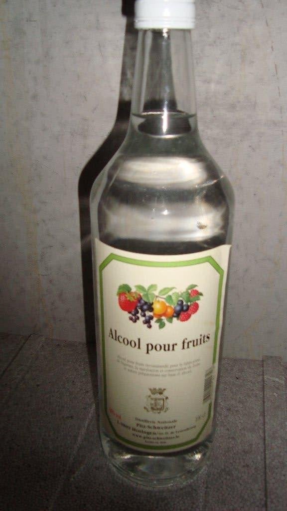 Alcool pour fruits, Enlèvement