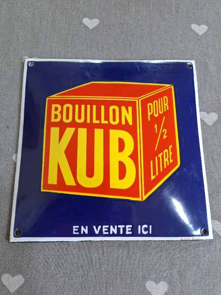 Emaillebord Kub, Verzamelen, Ophalen, Zo goed als nieuw
