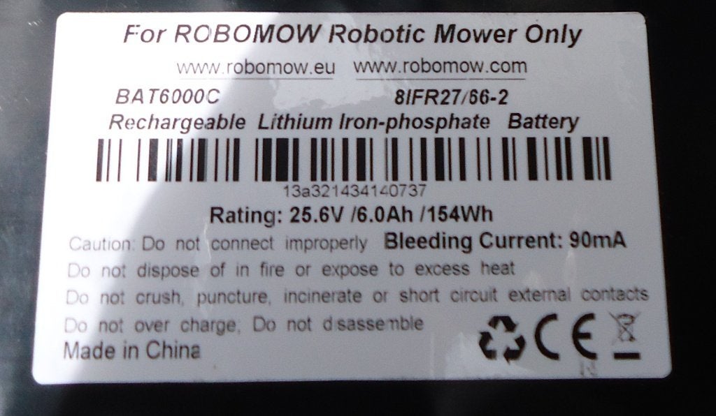 ROBOMOW RS accu 6ah, Tuin en Terras, Robotmaaiers, Ophalen, Zo goed als nieuw, Robomow, Met regensensor