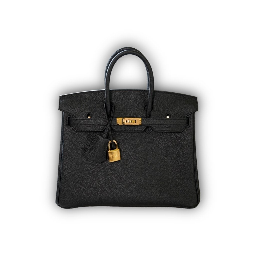 Hermès Birkin 25 Noir Togo Gold Hardware, Handtassen en Accessoires, Tassen | Damestassen, Ophalen of Verzenden, Nieuw, Zwart