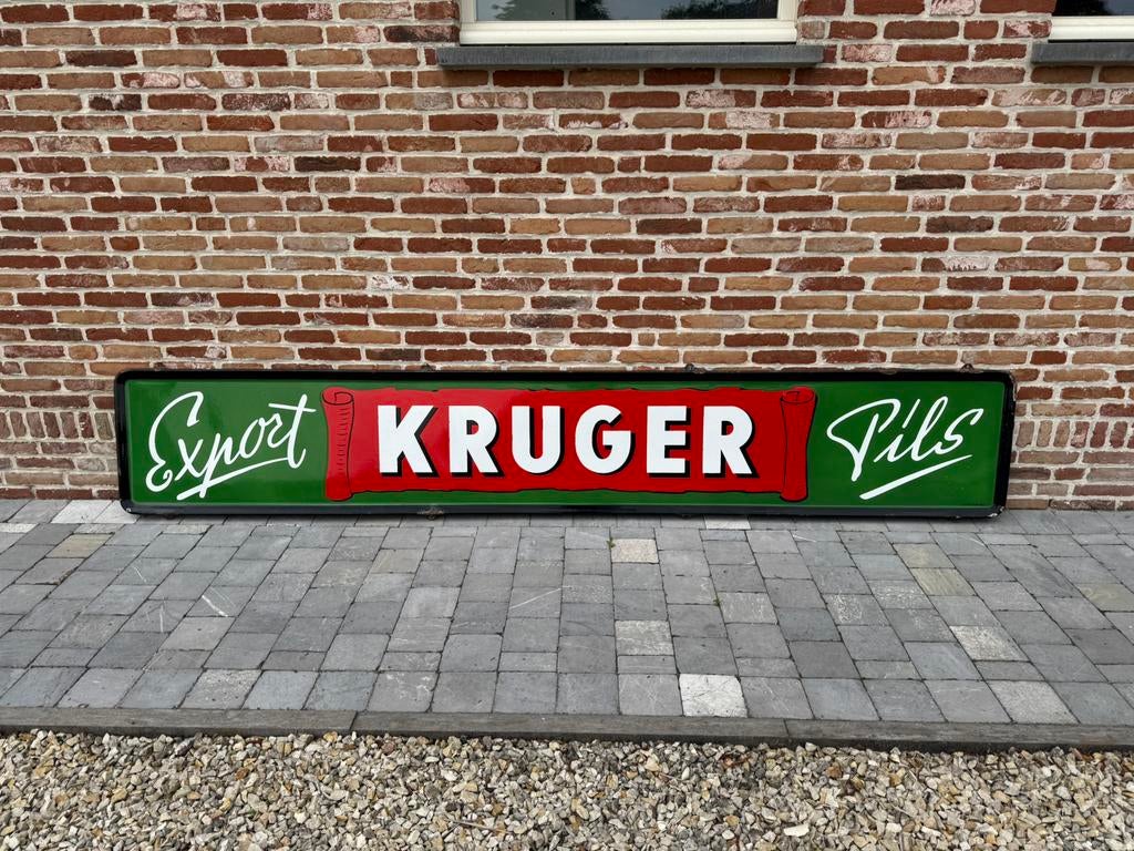 Emaille Kruger Export Pils, Enlèvement, Utilisé, Panneau publicitaire