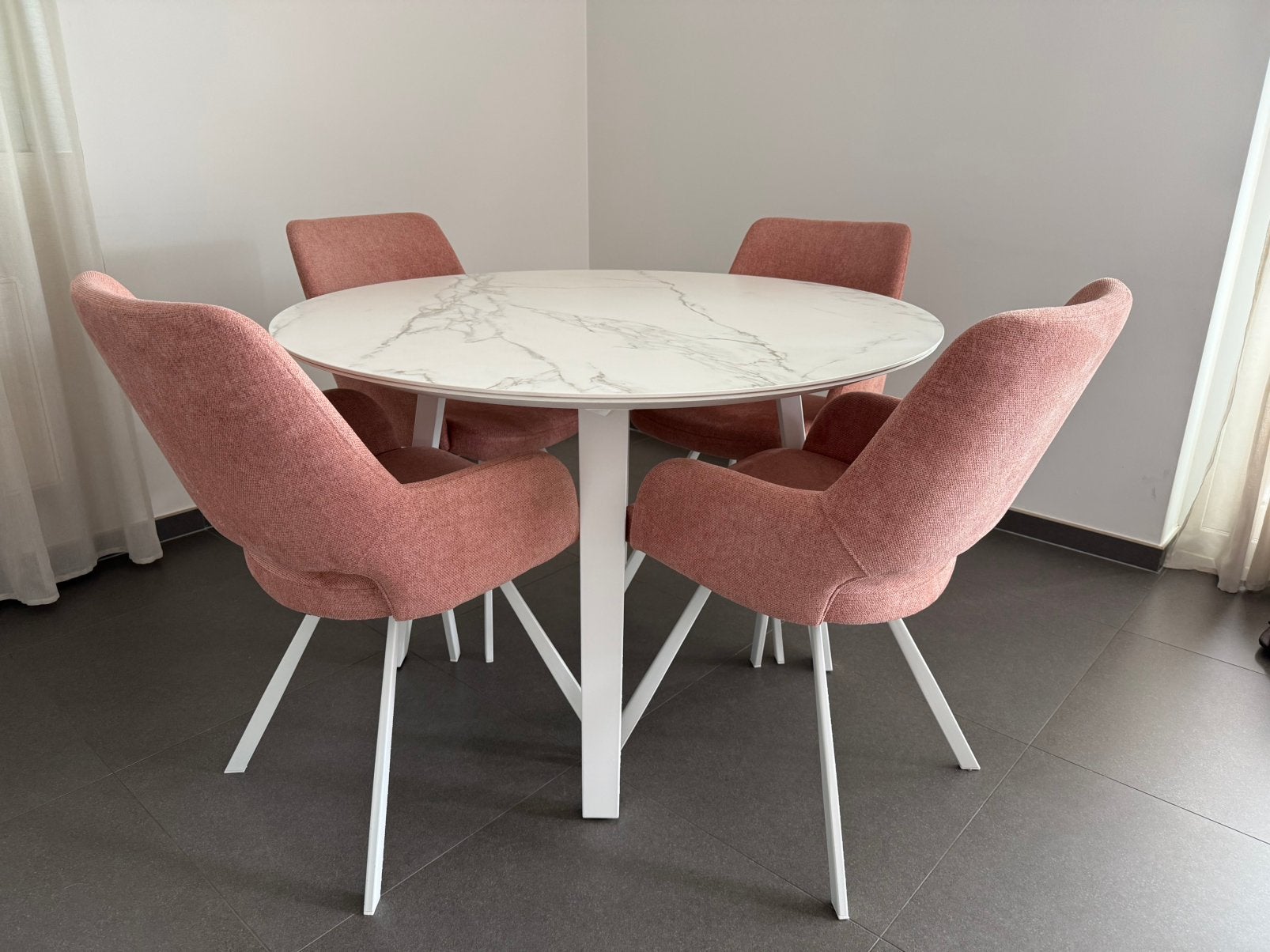 4 stoelen Juntoo oud roze, Ophalen