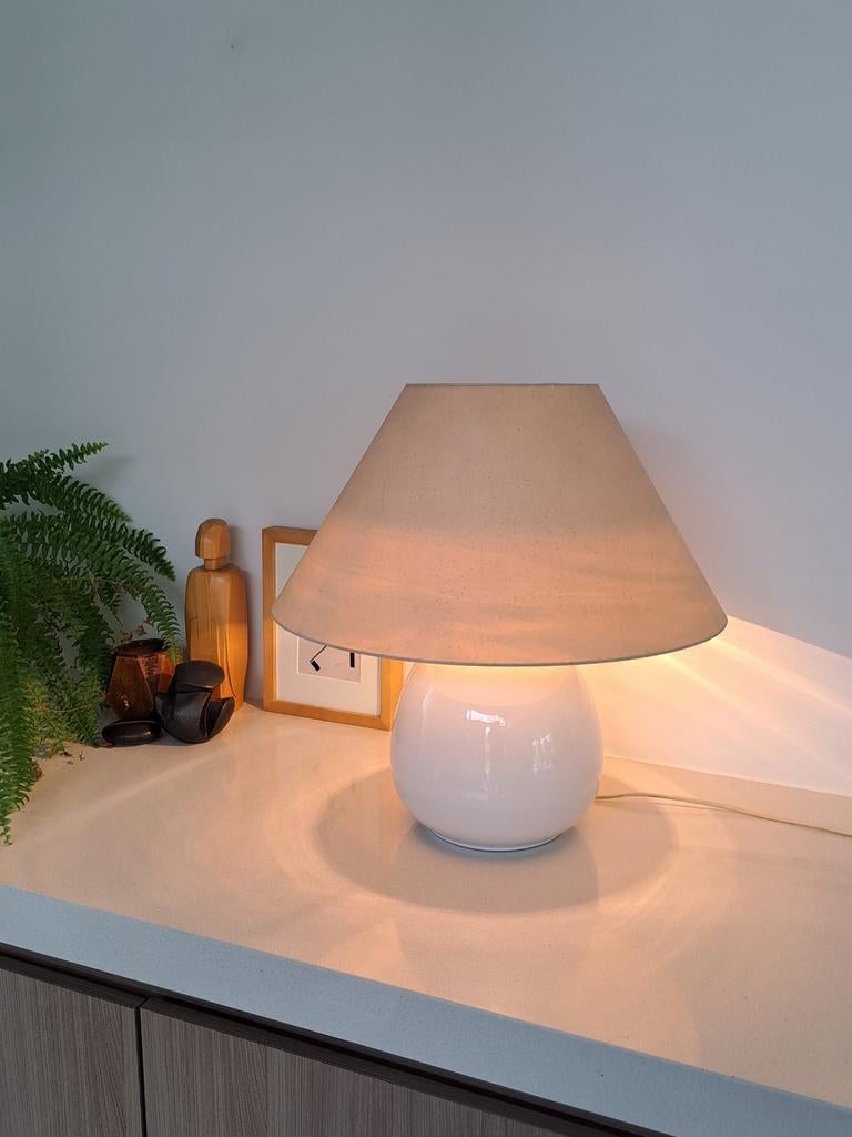 Vintage Herda tafellamp – jaren 70 – keramische voet, Maison & Meubles, Lampes | Lampes de table, Enlèvement