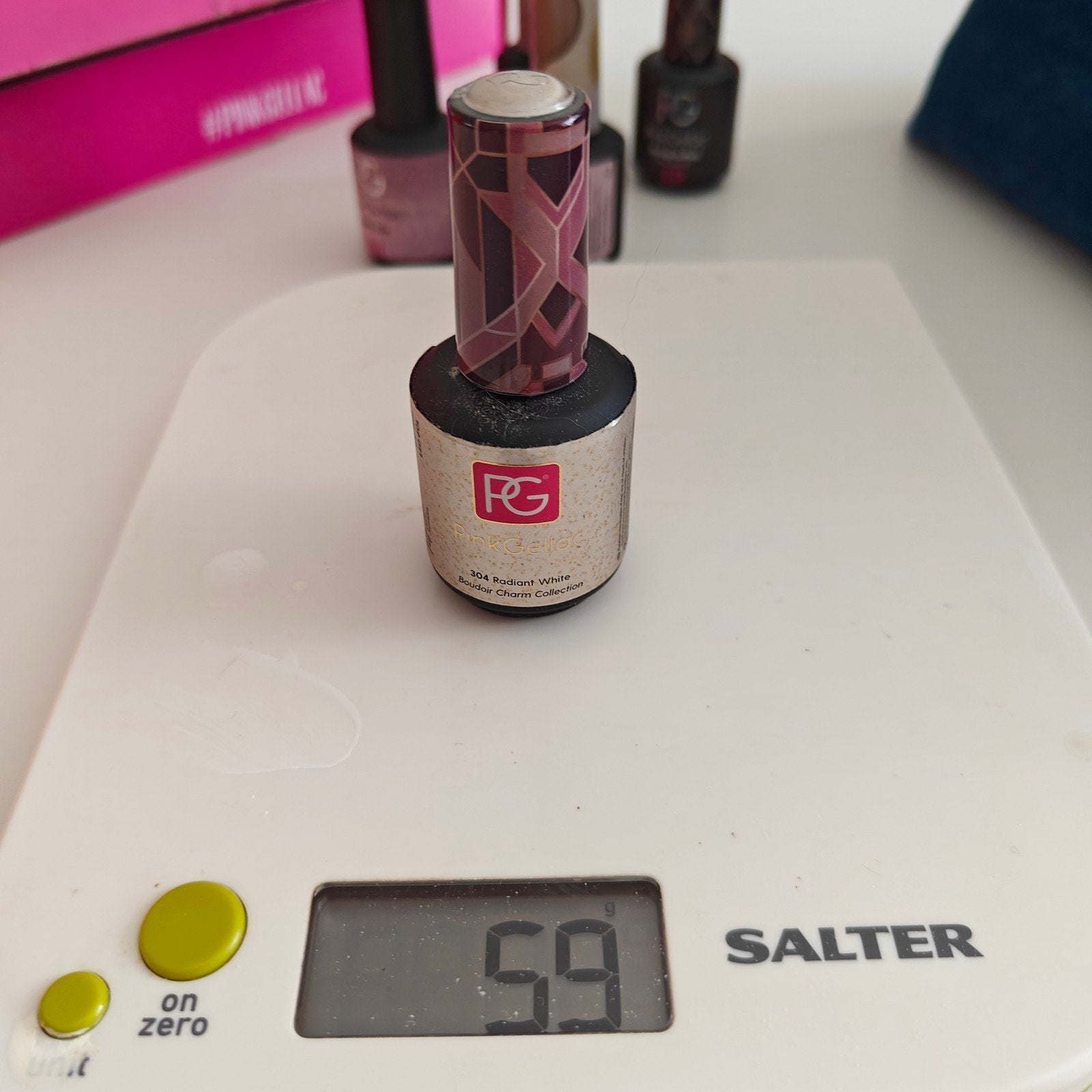 Pink Gellac - Radiant White (304), Ophalen of Verzenden, Zo goed als nieuw, Wit, Handen en Nagels