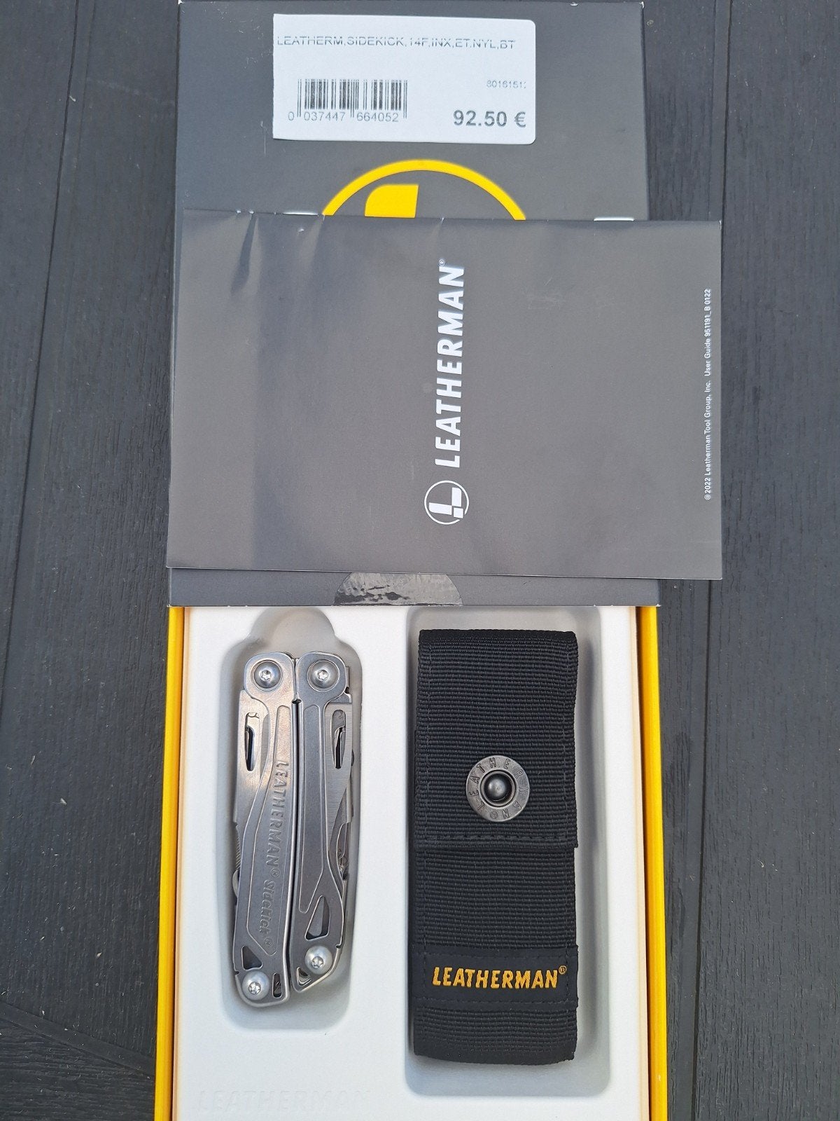 Leatherman sidekick 14 fonctions inox +étui 831439 val.92.5€, Caravanes & Camping, Enlèvement, Neuf