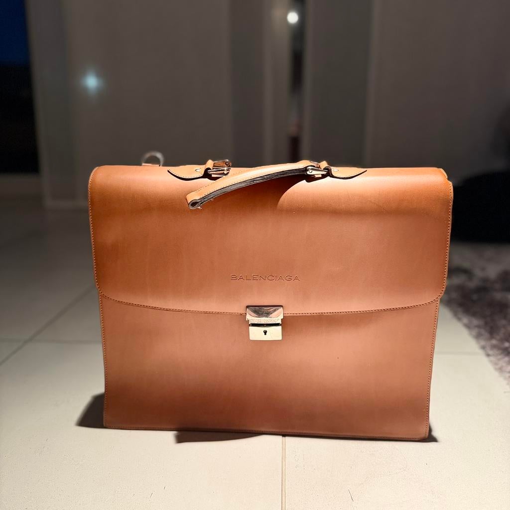 Originele Balenciaga Tas – Premium Cognac Leer met Patina, Verzenden, Zo goed als nieuw, Leer