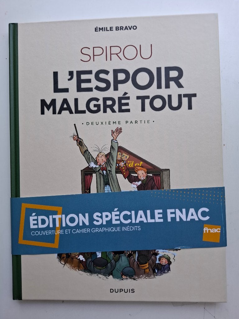 TL SPIROU L'ESPOIR MALGRE TOUT TOME 2 E BRAVO TIRAGE FNAC, Boeken, Stripverhalen, Zo goed als nieuw, Eén stripboek, Ophalen of Verzenden