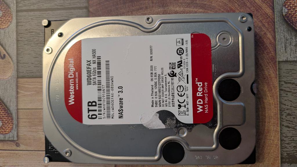 Disque dur 3.5 pouces WD red 6TO, Informatique & Logiciels, Disques durs, Enlèvement ou Envoi, Interne, Serveur, Utilisé