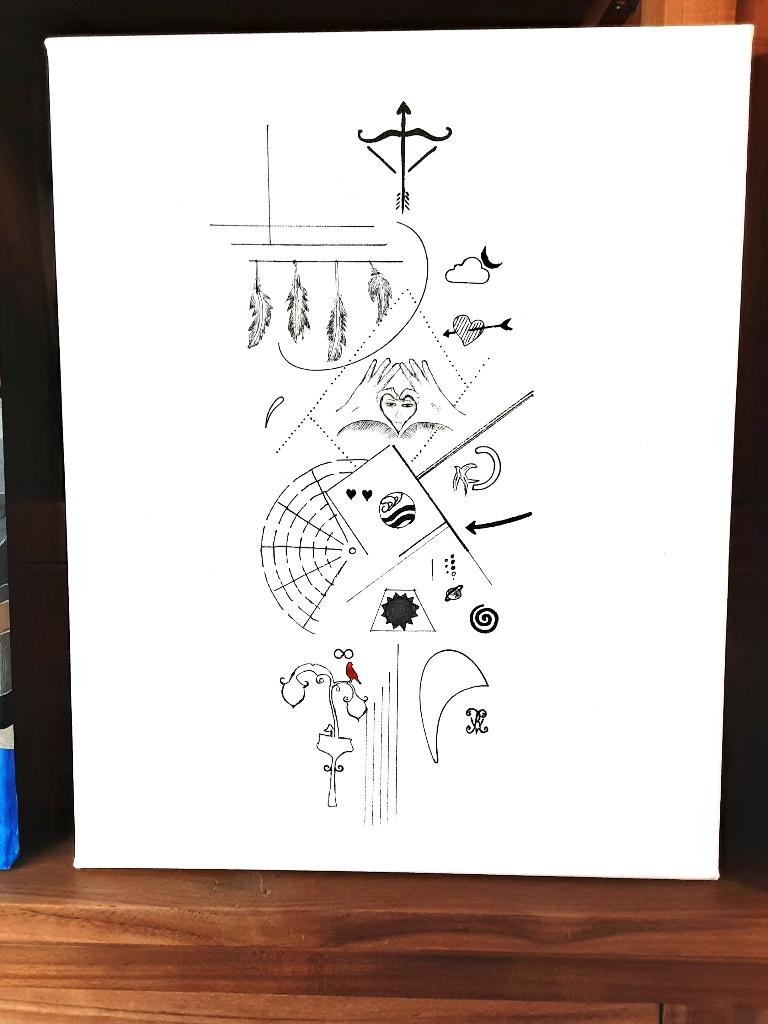 Abstract werk ; Tattoo (Apr 2026)., Ophalen