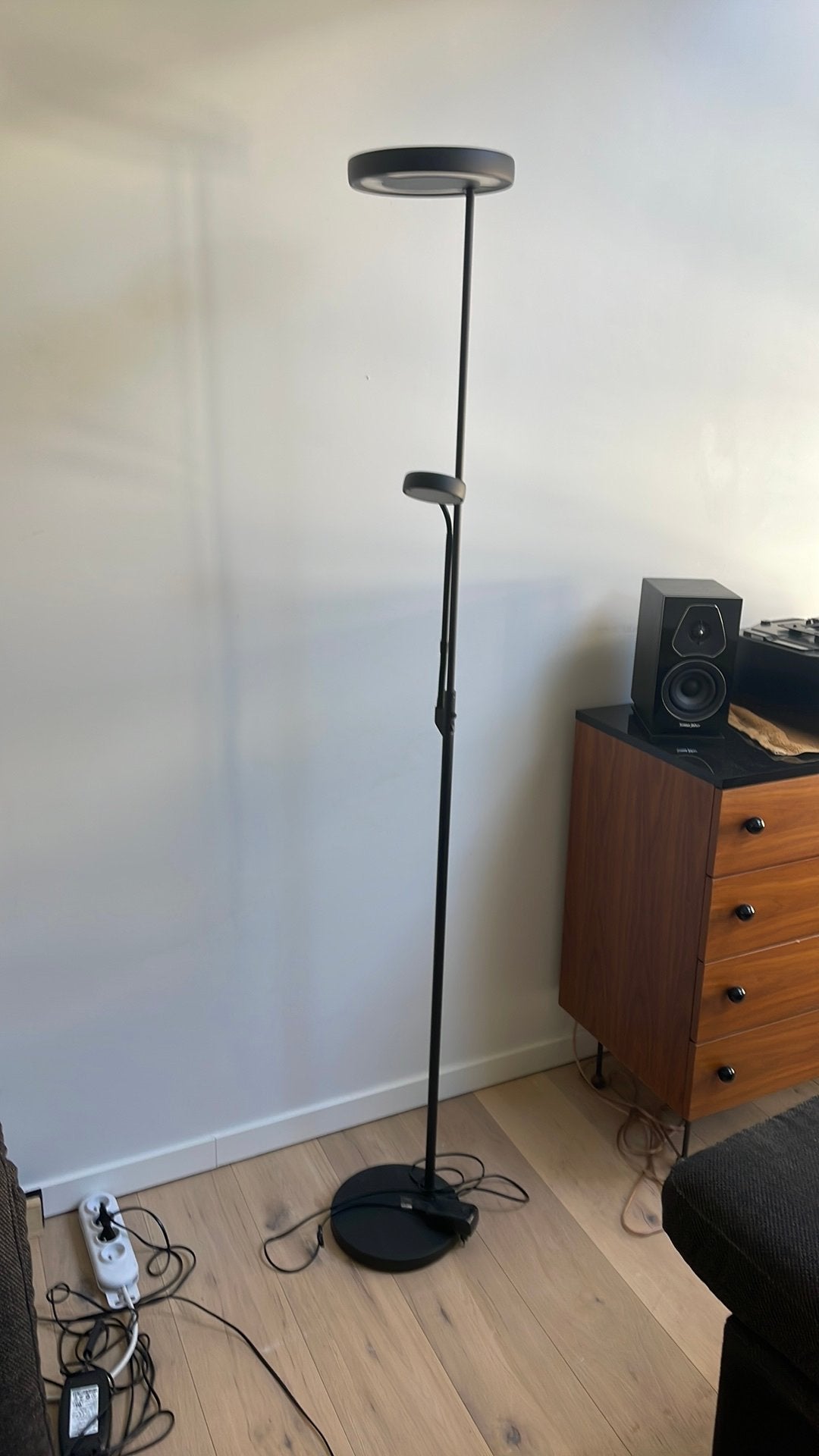 LED-vloerlamp met uplighter en leeslampje, Huis en Inrichting, Ophalen, Zo goed als nieuw