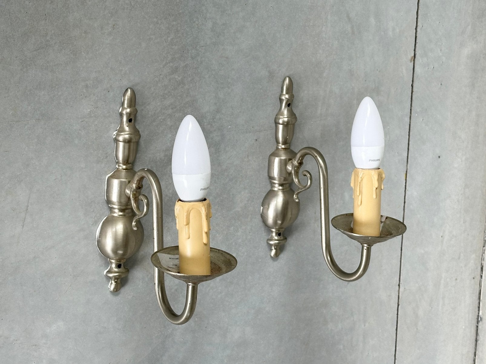 Set landelijke wandlampen, 1970’s, Huis en Inrichting, Lampen | Wandlampen, Zo goed als nieuw, Metaal, Ophalen
