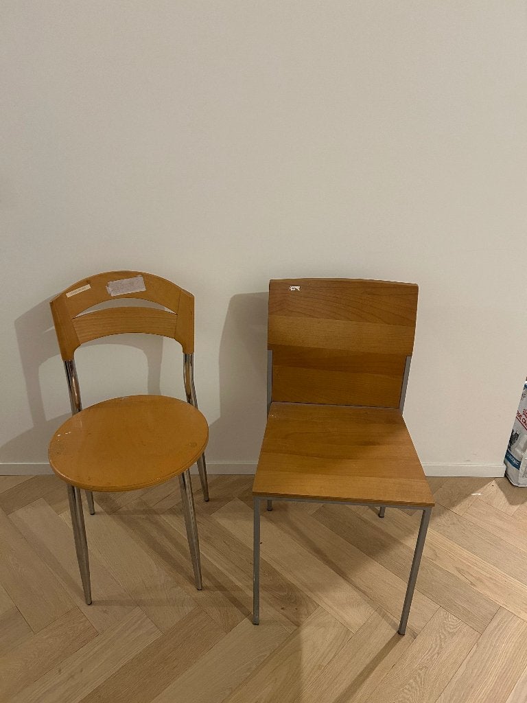 2 Gratis Stoelen, Ophalen, Gebruikt, Twee, Bruin