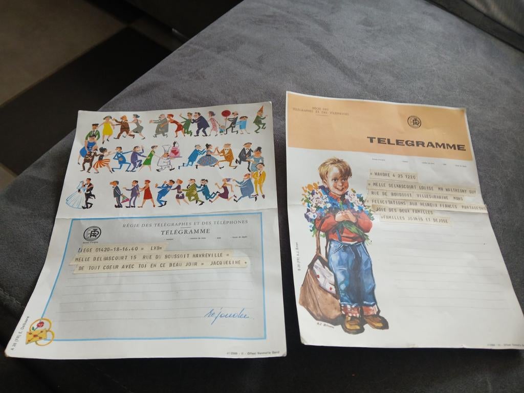 Archives du telegramme il y a 60 ans original, Enlèvement ou Envoi
