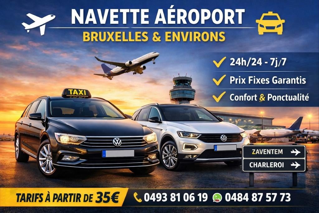 Taxi Bruxelles
️ Navette Aéroport Zaventem & Charleroi