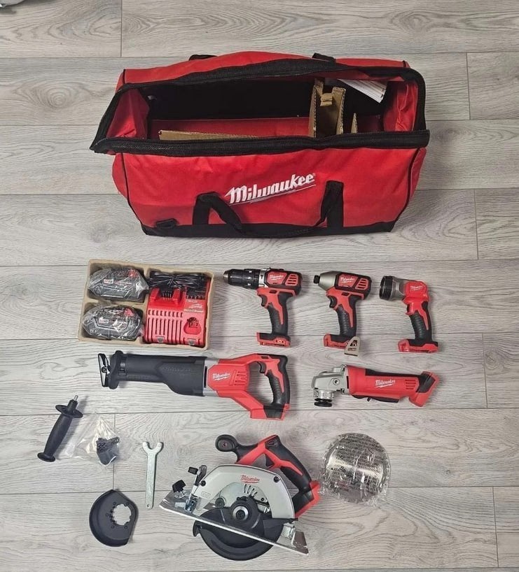Milwaukee M18 Combination set with 6 tools, Doe-het-zelf en Bouw, Ophalen of Verzenden, Zo goed als nieuw, Milwaukee