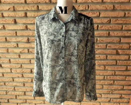 (18)- chemisier femme t.38 gris et noir - jennyfer -, Taille 38/40 (M), Gris, Enlèvement ou Envoi, Comme neuf