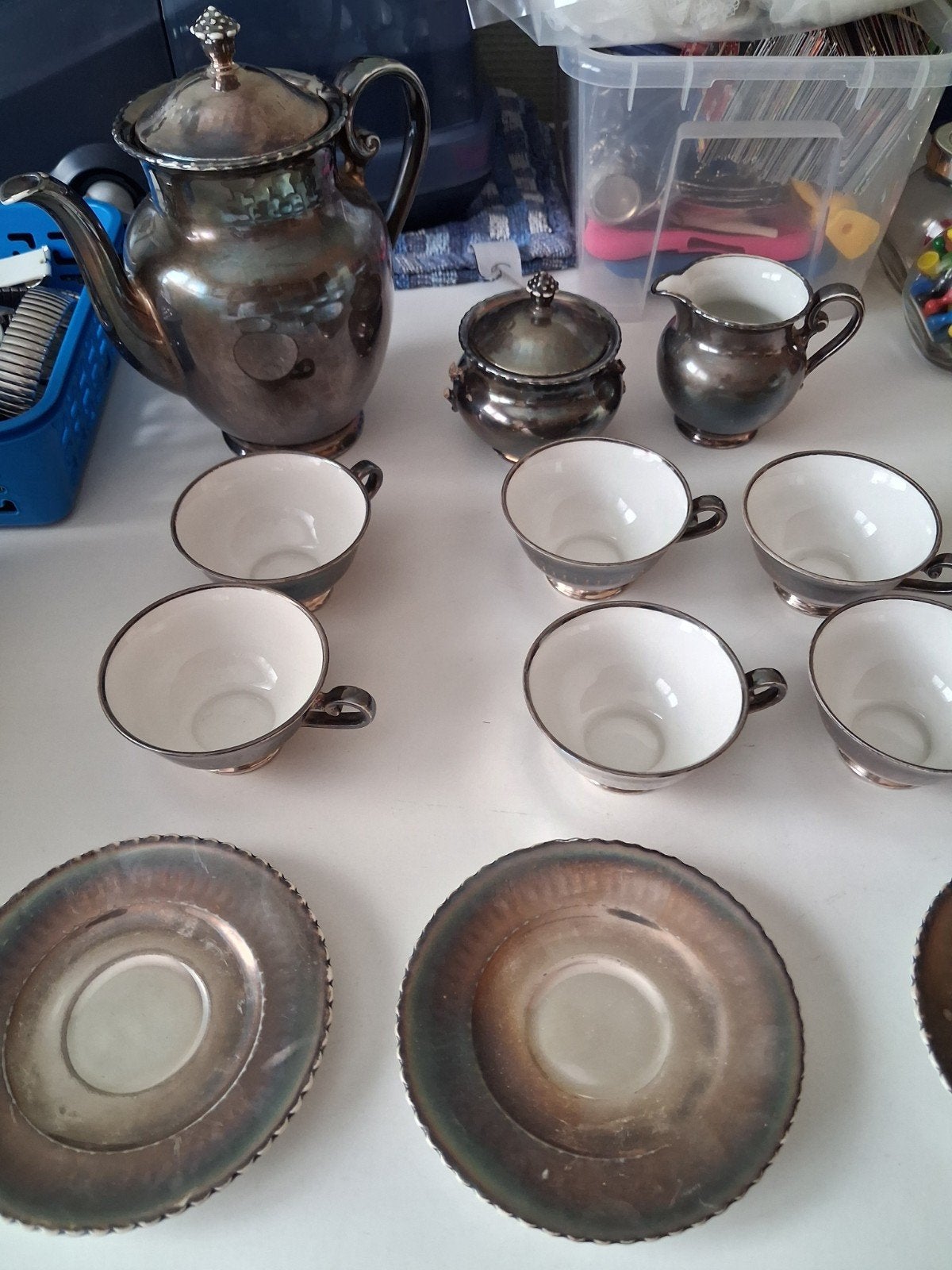 koffie servies klein chinees tasjes, Antiek en Kunst, Ophalen of Verzenden