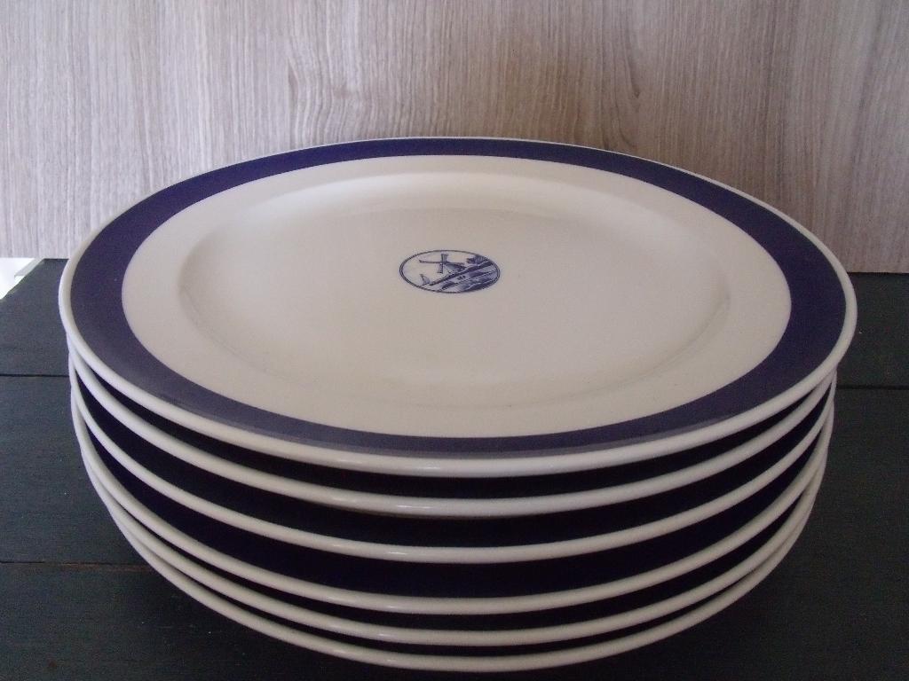 6 assiettes Royal BOCH for Old Dutch diamètre 25 cm, Ophalen