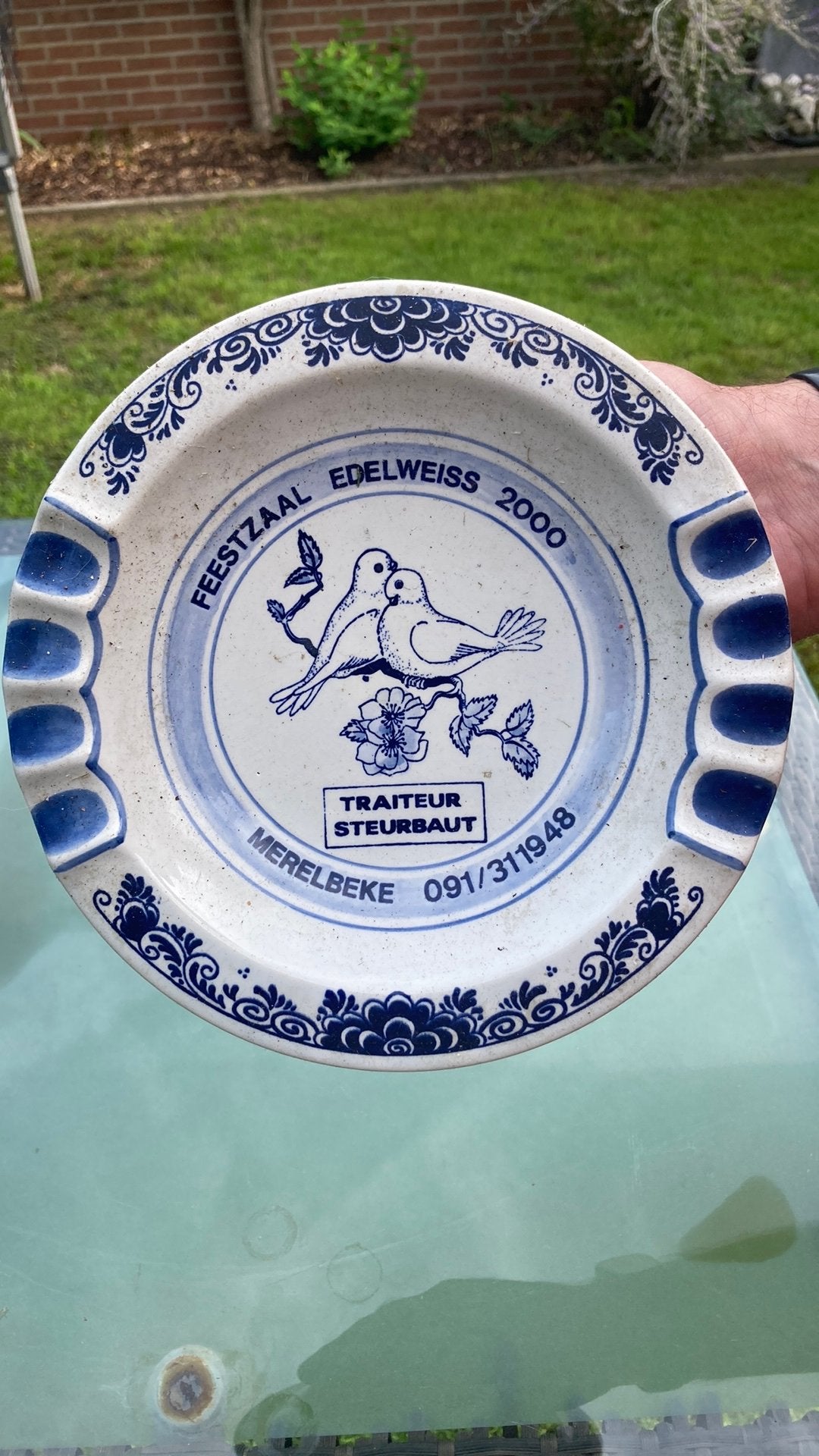 Asbak in Delfts blauw, Antiek en Kunst, Ophalen