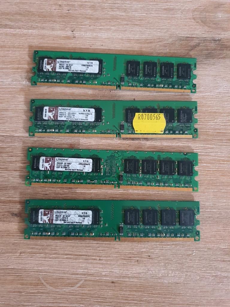 4x 1gb ddr2 Kingston, Ophalen, DDR2, Desktop