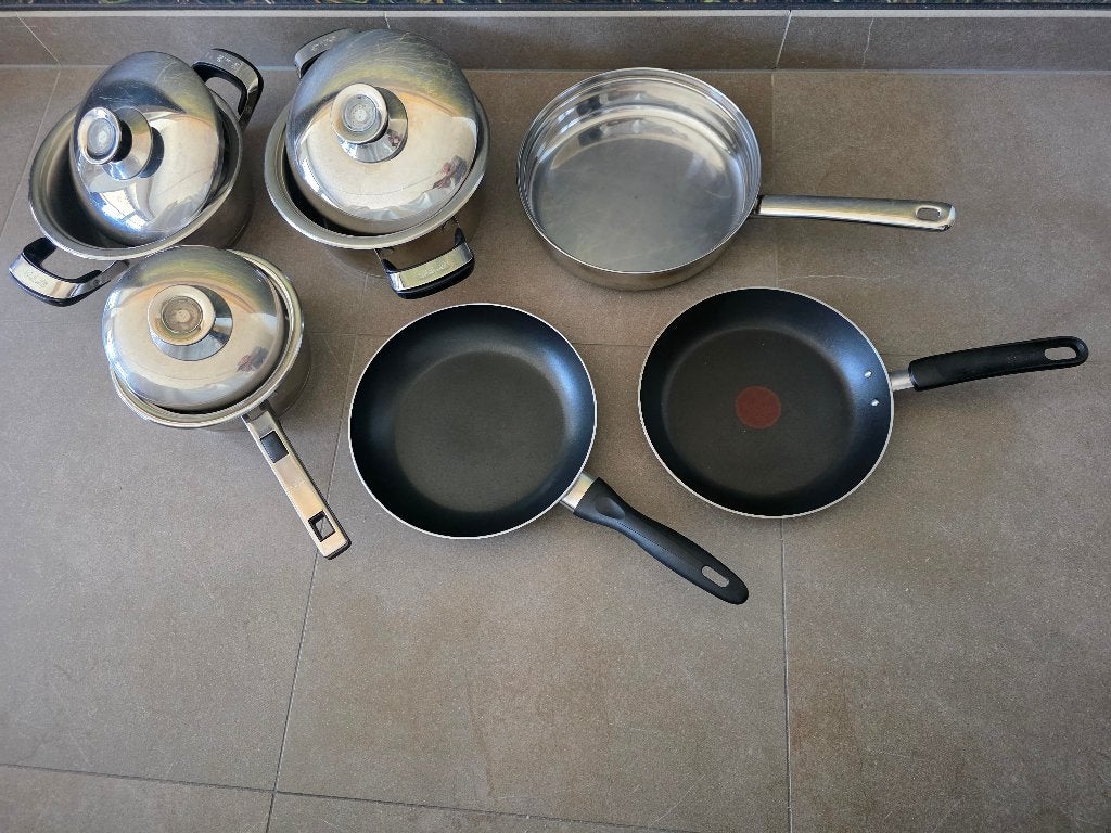 Kookpotten & pannen set; met deksels, Maison & Meubles, Cuisine | Casseroles & Poêles, Enlèvement