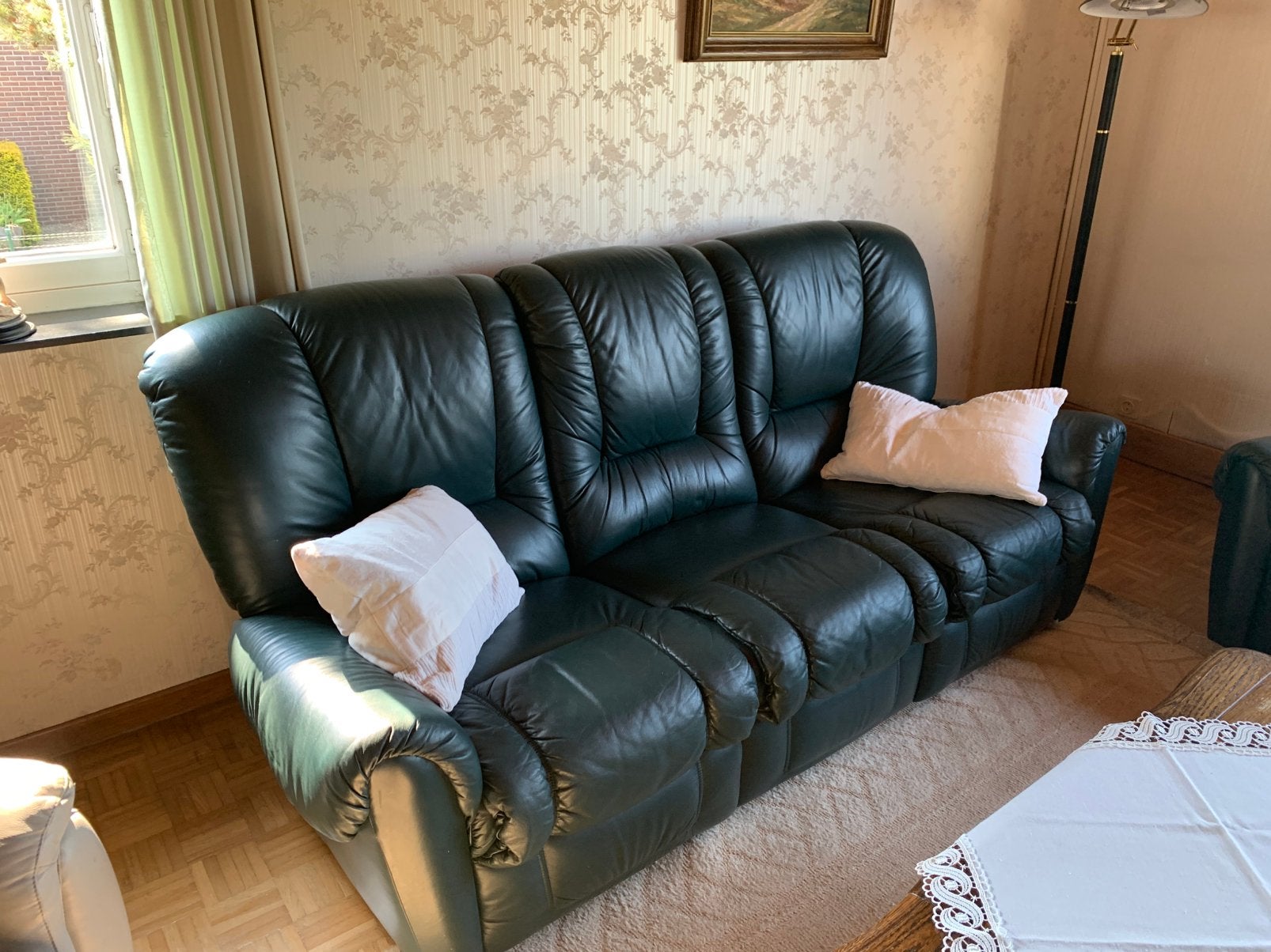 Salon in leder, Ophalen, Zo goed als nieuw