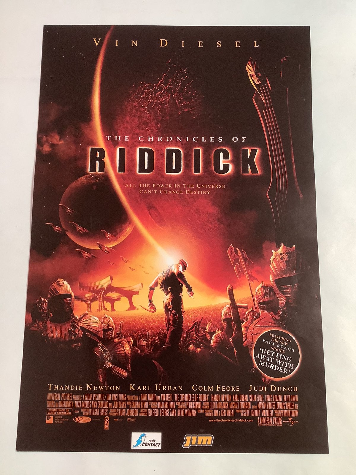 RIDDICK  filmposter   40-60 cm, Collections, Posters & Affiches, Enlèvement ou Envoi, Comme neuf