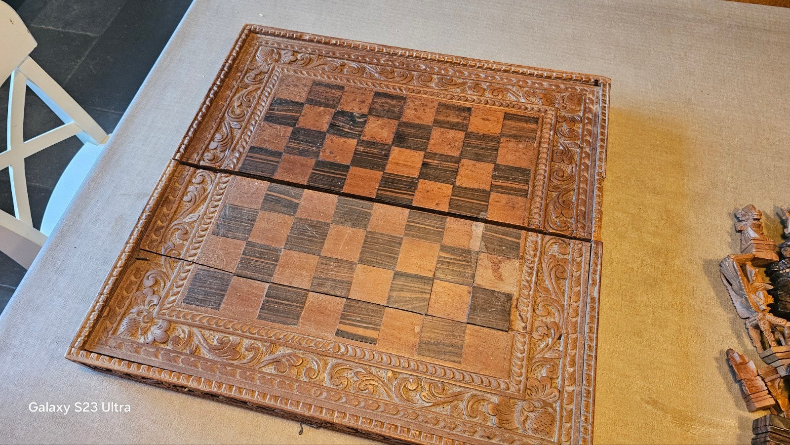 Houten schaakbord, Ophalen of Verzenden