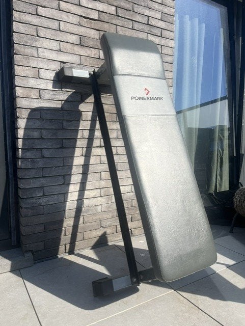 PowerMark Vlakke Halterbank (Flat Bench) – Zeer goede staat, Sport en Fitness, Ophalen, Zo goed als nieuw, Armen, Fitnessbank