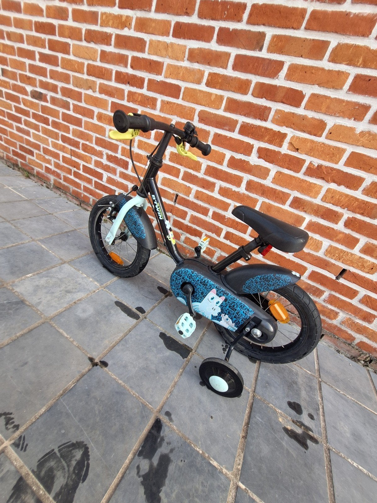 FIETS 14 INCH 3-5 JAAR 500 MINI MONSTERS B'TWIN, Vélos & Vélomoteurs, Frein sur jante, Stabilisateurs, Enlèvement, Utilisé