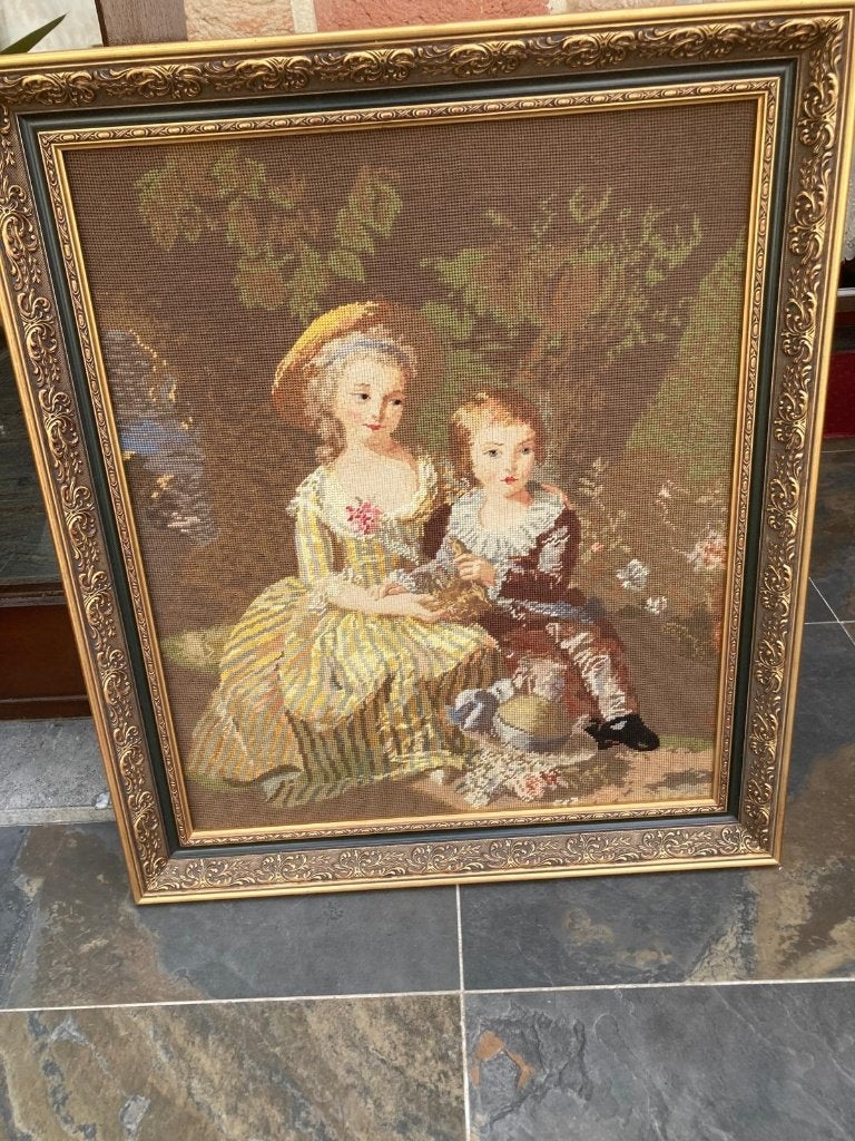 schilderij lijst barok verguld museale kaders petit point, Huis en Inrichting, Ophalen, Zo goed als nieuw, Hout