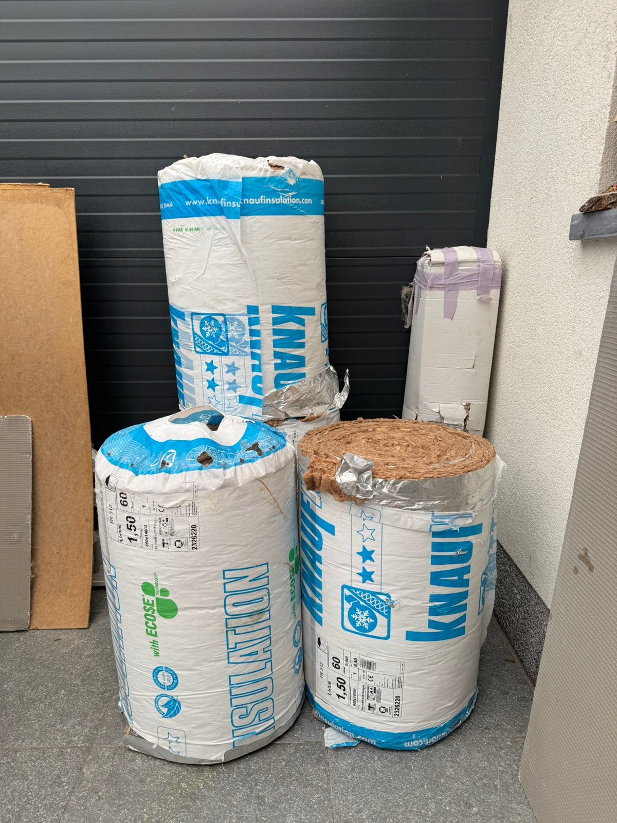 Knauf isolatie – 4 rollen + 1 GRATIS, 12 cm of meer, Zo goed als nieuw, 15 m² of meer, Glaswol