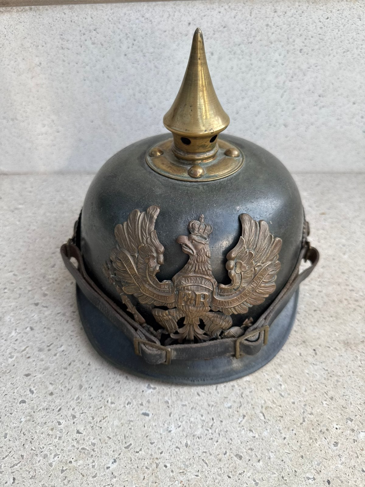 WW1 casqus a pointe Ersatz en métal, Collections, Enlèvement ou Envoi