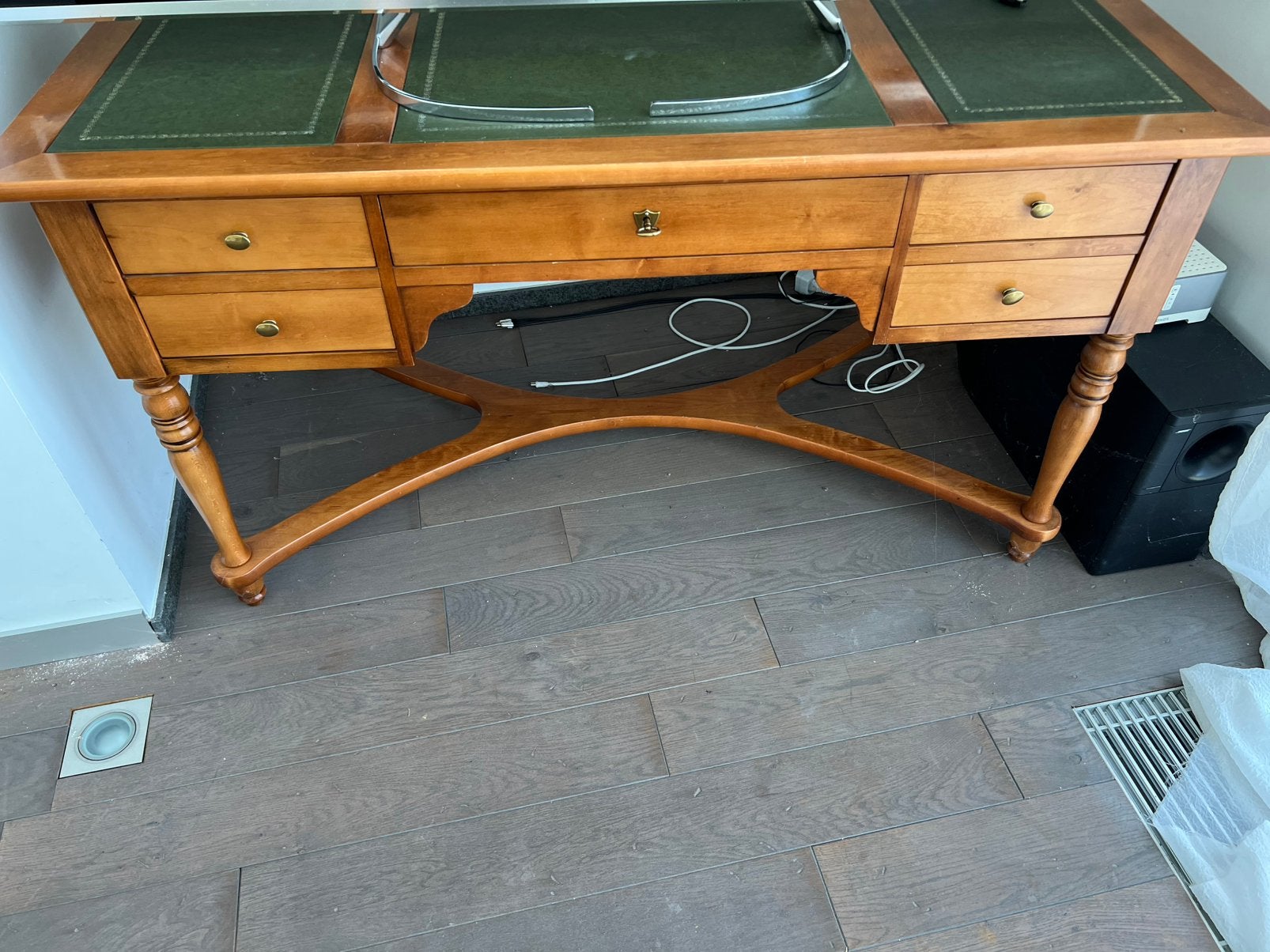 Massief houten vintage bureau, Enlèvement, Comme neuf, Bois, Secrétaire