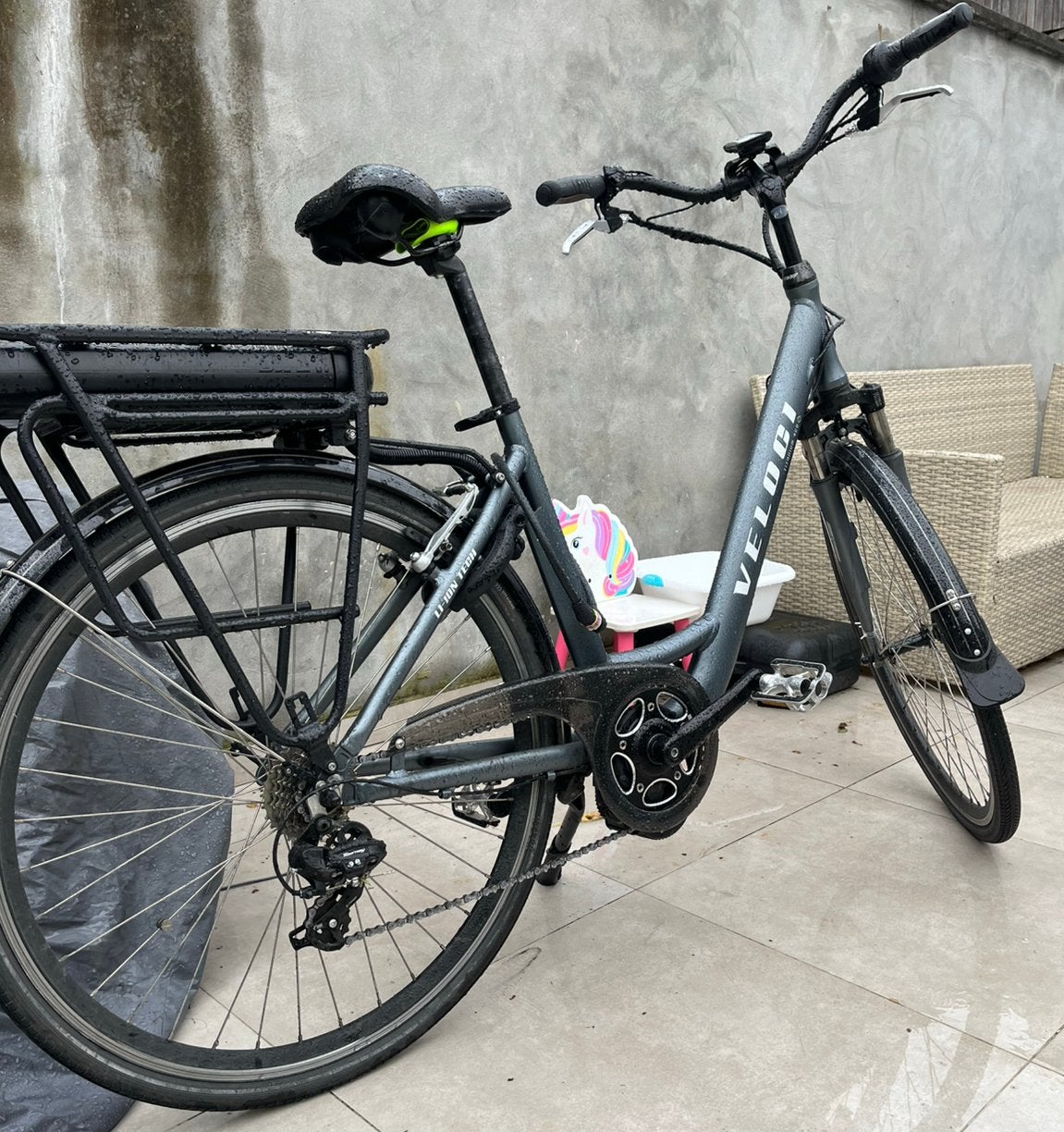 Damesfiets Veloci titanium 468, Ophalen, Zo goed als nieuw, 50 km per accu of meer