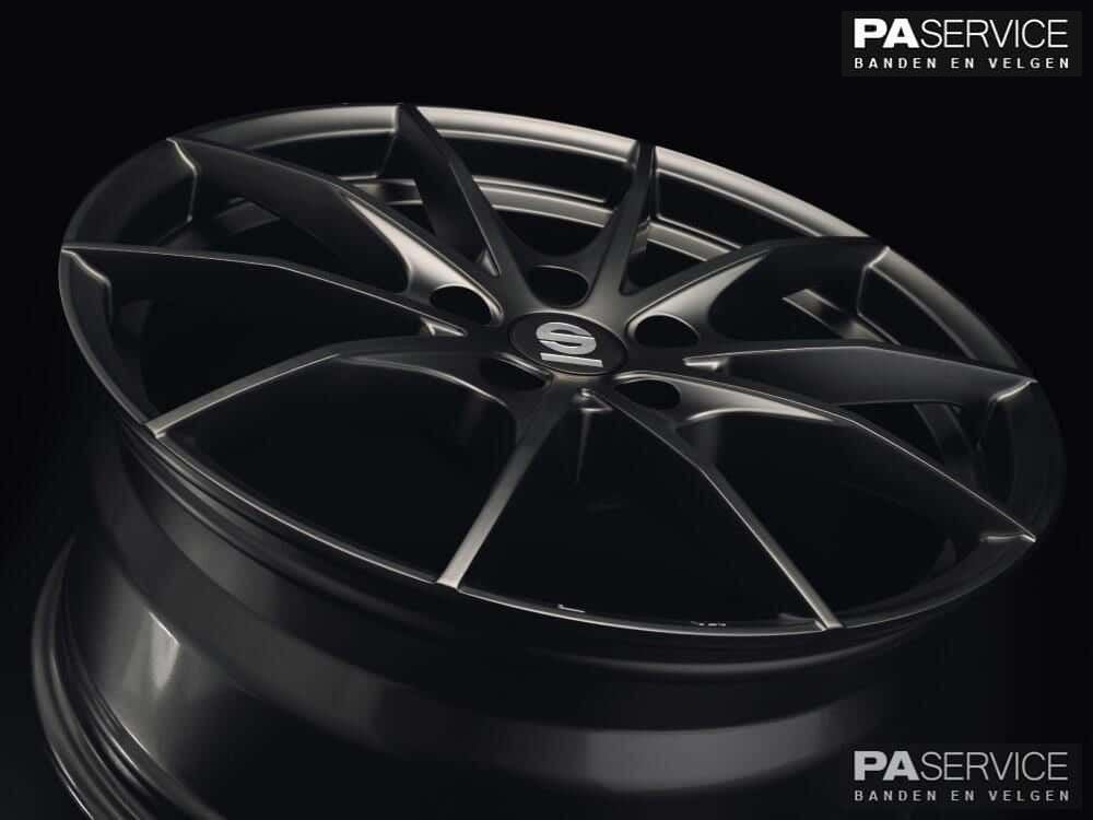 Nw 17 inch Matblack Sparco Mini F56 F57 set inc Dunlop TPMS, -, -, Banden en Velgen, Nieuw