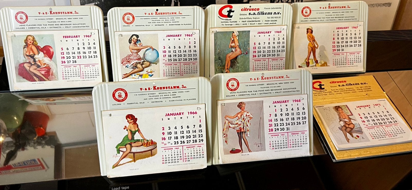 Sixtees GIL ELVGREN pin up kalendertjes, Ophalen of Verzenden, Zo goed als nieuw